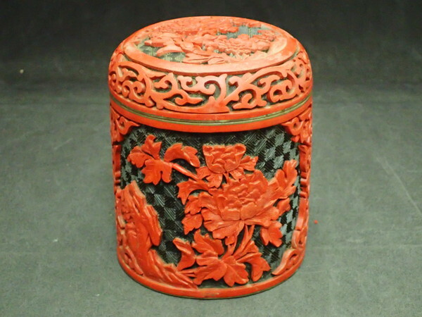 堆朱 中国美術工芸品 伝統美術 茶壺 茶入
