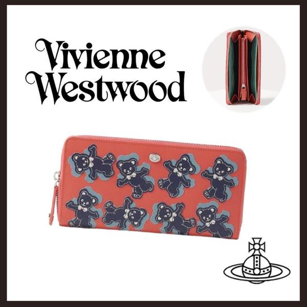 ○★新品未使用 Vivienne Westwood ハッピーベア 定番長財布 レッド(ヴィヴィアンウエストウッド)○●