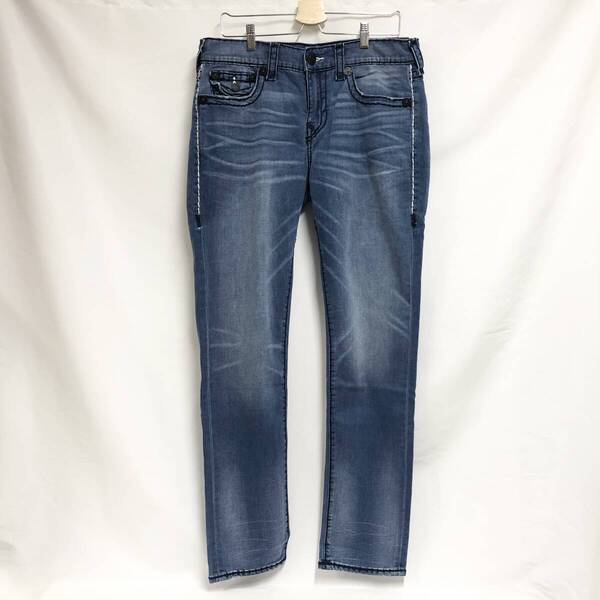 ○★新品未使用 TRUE RELIGION(トゥルーレリジョン) ROCCO FLAP SUPER T デニム 32 ブルー系★○