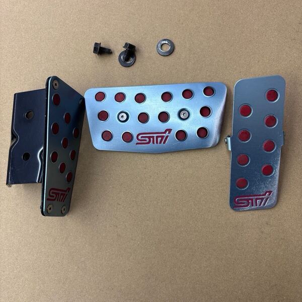 スバル レガシィ BE BH AT STi ペダルカバーset ペダルカバー ブルー GC8 AT用 インプレッサ
