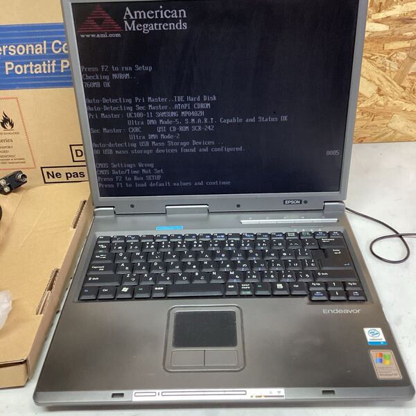 EPSON NT2700 ノートパソコン PC 動作確認済み エプソン(G54