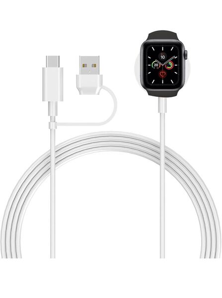 2in1 i-pple Watch 充電ケーブル USB+Type-Cポート搭載