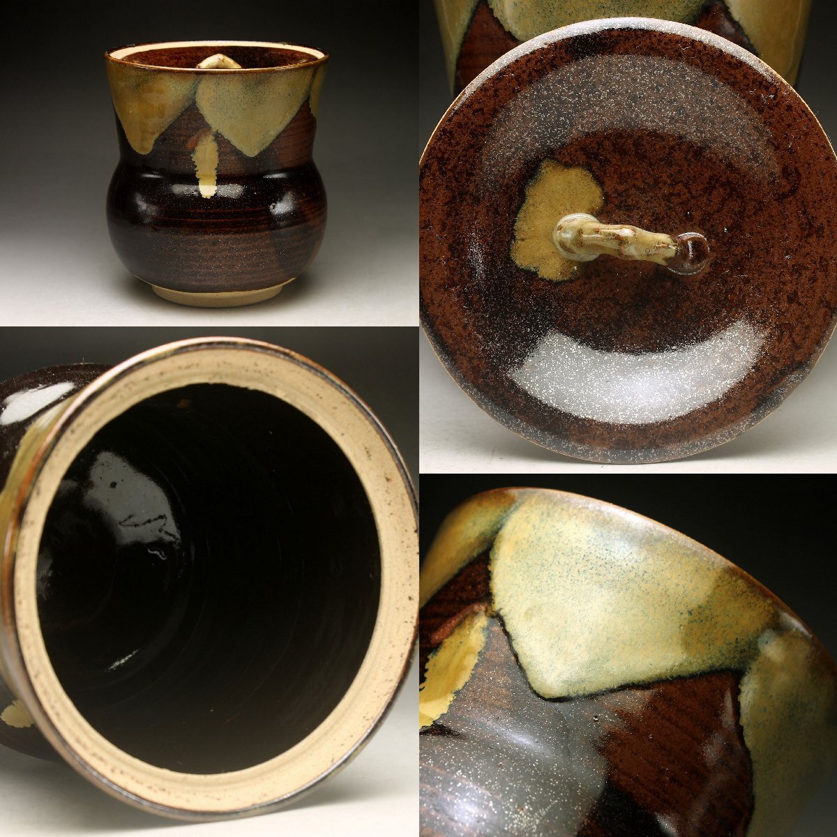 ♦ 茶道具 黒楽抹茶碗 工芸品 美術品 コレクション 骨董品 アンティーク 平安紫楽造 黒楽茶碗 骨董品 茶道具 抹茶碗 茶器 レトロ 共