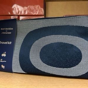 《送料無料》フィンエアー アメニティ マリメッコ ポーチ ブルー ※未使用※ #Finnair #フィンランド航空