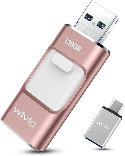128GB USBメモリ4in1フラッシュドライブ PC/Andrd/IOS対応