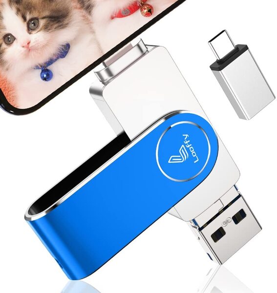128GB USBメモリ 4in1 フラッシュドライブ PC/Andrd/IOS対応