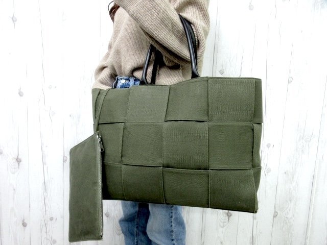 【極美品】BOTTEGA VENETA トートバッグ キャンバス A4 Yahoo!オークション -「ボッテガヴェネタ トートバッグ