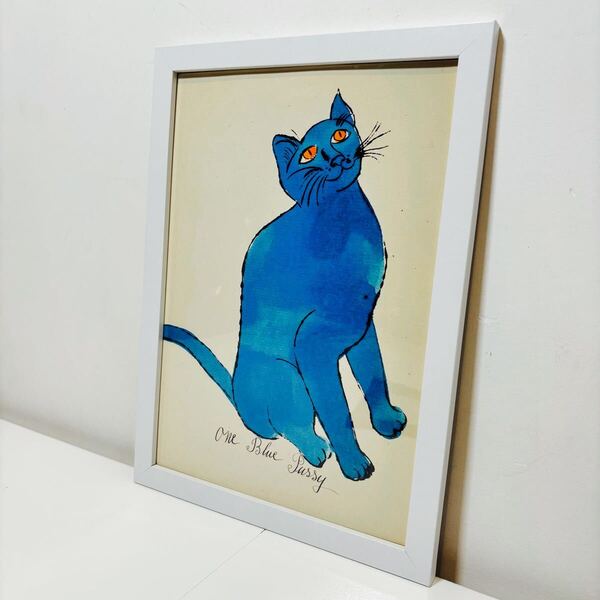 【白額付きポスター】アンディ ウォーホル 「ネコ④」(新品)