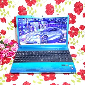 最新Windows11/新品マウス付き/大人気SONY VAIOブルー色/ソフト多数インストール/大容量SSD256G/高速8GB/Win11/DVD焼き/オフィス!