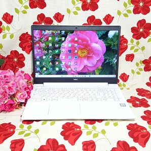 極上品/8世代Core-i7/新品マウス付き/薄型NEC LAVIEホワイト色/ソフト多数インストール/大容量SSD256G/高速メモリ8GB/最新Win11/高年式