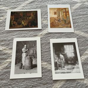 美術館ポストカード★モスクワ プーキシン美術館名作展 レンブラント、ミレー