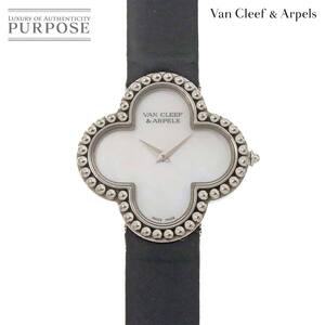 Van Cleef & Arpels Van Cleef & Arpels Vintage aru рукоятка bla женский белый ракушка K18WG кварц Alhambra 90266323