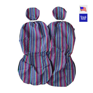 【シートカバー】前席2脚セット エスニック柄 検)西海岸LA メキシカン ミニトラ ホットロッド ローライダー USDM Truckfield