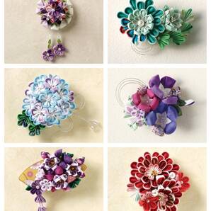 ◆つまみ細工◆キット◆6種類セット◆ブローチ◆ヘアアクセサリー