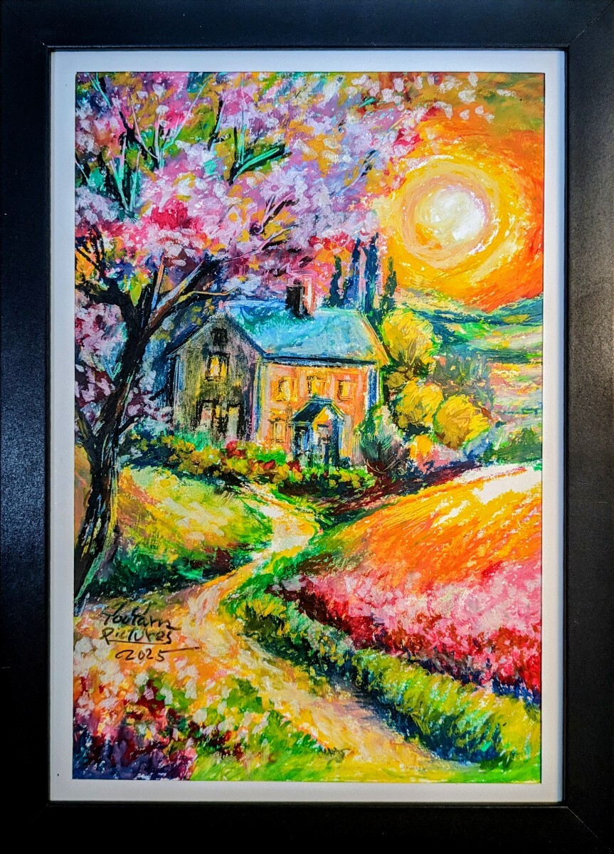 真作1点物】「光射す神秘の森」□東京藝大卒画家□松崎祐哉