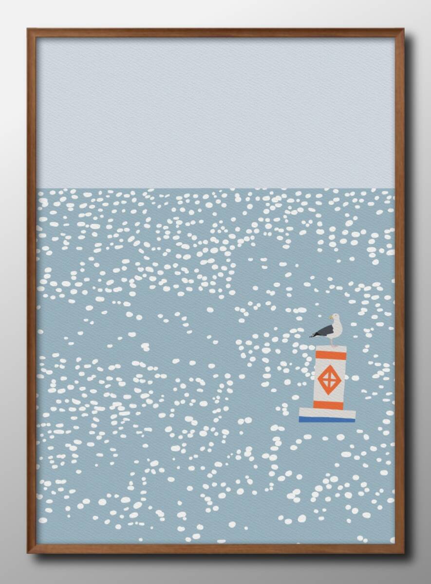 【★大感謝セール】 ドローイング 鳥 とりのマーチ 内野隆文 イラスト 現代美術 絵画 絵画