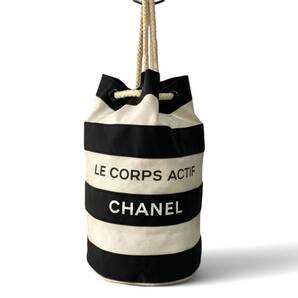 Vintage CHANEL Mini Pool Bag Border / ヴィンテージ シャネル ミニ プール バッグ ボーダー