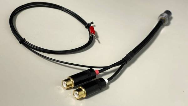 58)《20cm フォノ5PINソケット→RCAメスソケット オヤイデ フォノケーブル・アース線付》 Phono cable / Oyaide 3398-SY