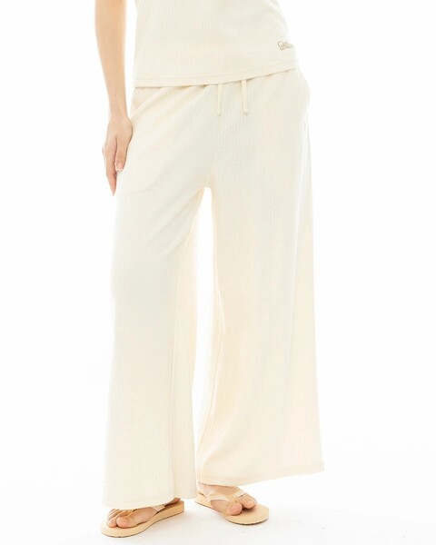 ★送料無料★2025春夏 新品【BILLABONG/ビラボン】【CHILLWEAR】 JACQUARD RIB セットアップロングパンツ WCP レディースM BF013709