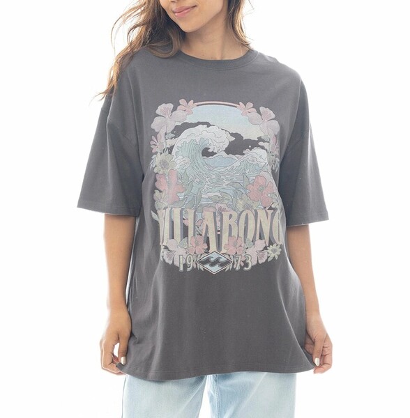 ★送料無料★2025春夏 新品【BILLABONG/ビラボン】GRAPHIC PRINT LOOSE Tシャツ OFB レディースM BF013211