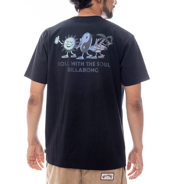 ★送料無料★2025春夏 新品【BILLABONG/ビラボン】ROLL Tシャツ BLK メンズM BF011204