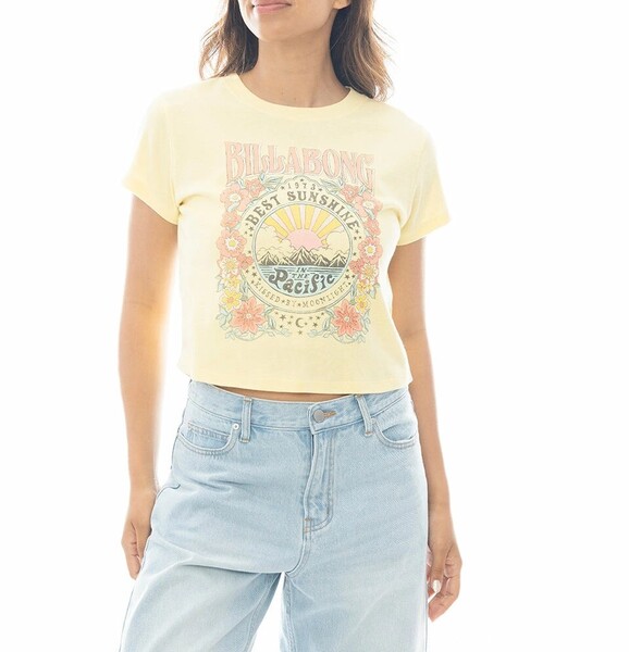 ★送料無料★2025春夏 新品【BILLABONG/ビラボン】GRAPHIC BABY FIT TEE Tシャツ YFJ0 レディースM BF013215