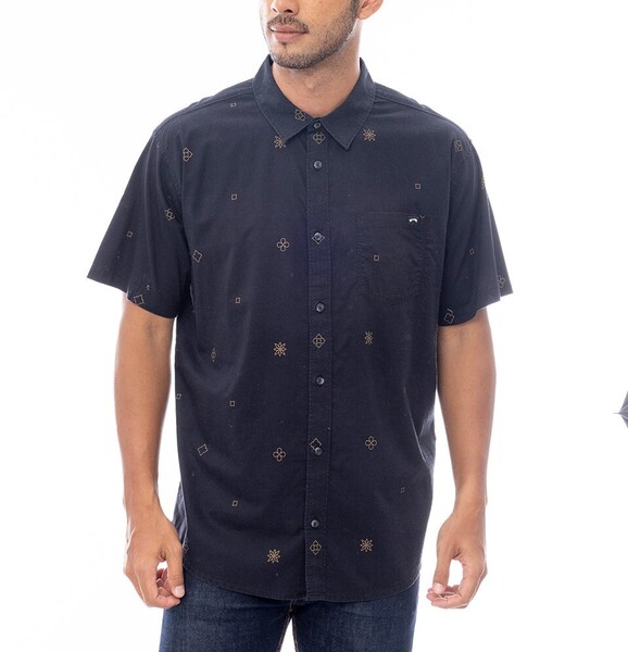★送料無料★2025春夏 新品【BILLABONG/ビラボン】SUNDAYS MINI SS 半袖シャツ BLK メンズM BF011125
