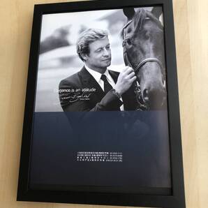 kj ★額装品★ サイモンベイカー 印刷サイン ロンジン 時計 貴重広告 写真 A4額入 ポスター風デザイン メンタリスト 馬 SIMON BAKER 外タレ