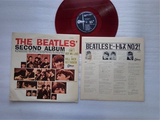 ザ　ビートルズ　セカンドアルバム　赤盤　レコード ビートルズ / セカンド アルバム 赤盤 丸帯 補充票付き！
