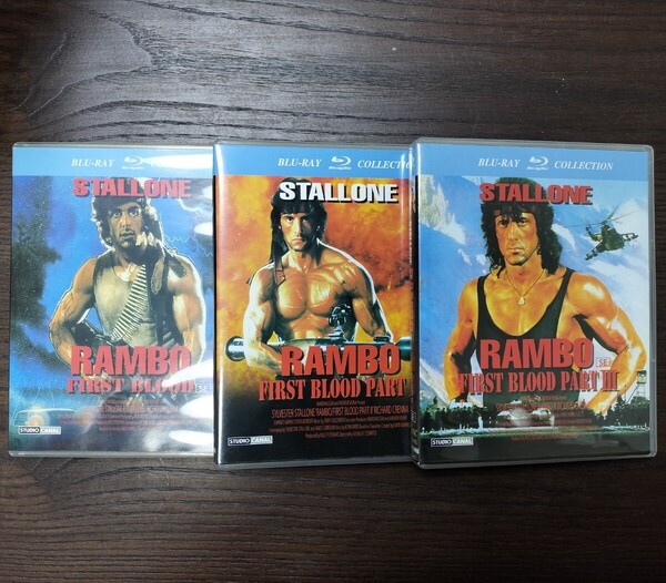 RAMBO ランボー 1 2 3 セット Blu-ray 海外版 洋画 シルベスター・スタローン ブルーレイ 中古 輸入盤 字幕 日本語 韓国 英語