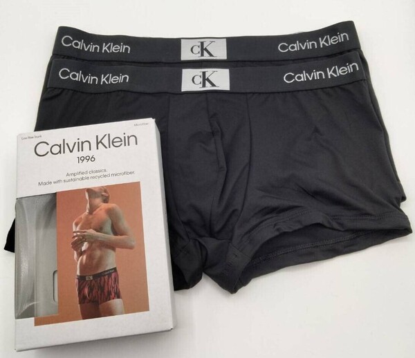 【Lサイズ】Calvin Klein1996(カルバンクライン) ローライズボクサーパンツ ブラック 2枚組 NB3532
