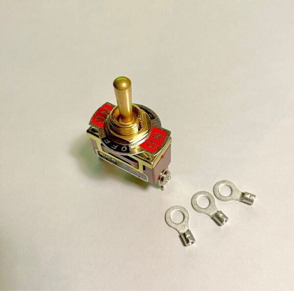 真鍮 トグルスイッチ ゴールド 20A 125V 15A 250V 3Pin スイッチ DIY