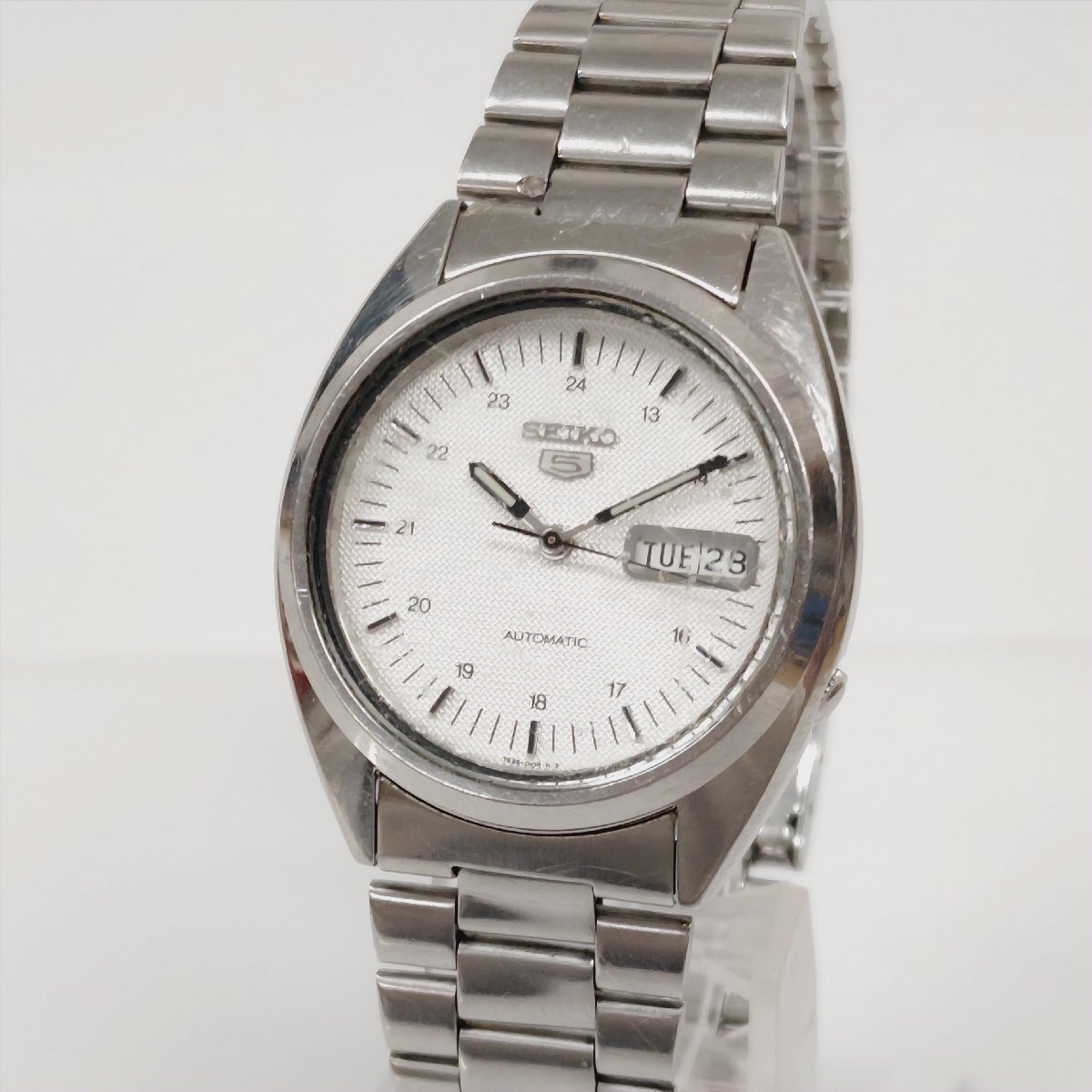 Seiko Seiko 5 7S26-3040 Day Date St.Steel Silver Round