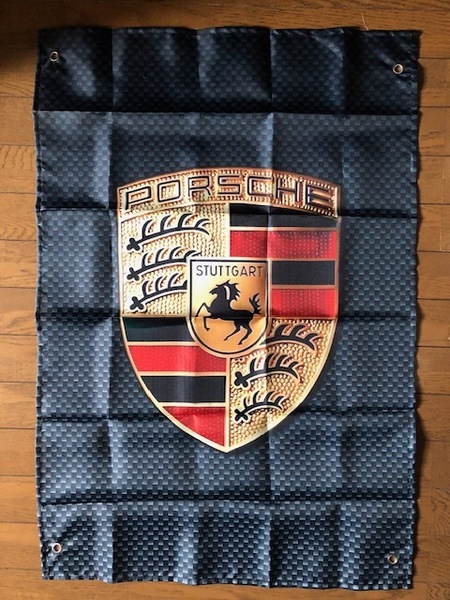 ポルシェロゴ 通常サイズ 縦タペストリー フラッグ 送料サービス 930 997 992 GT3 911 マカン タイカン 718 ケイマン