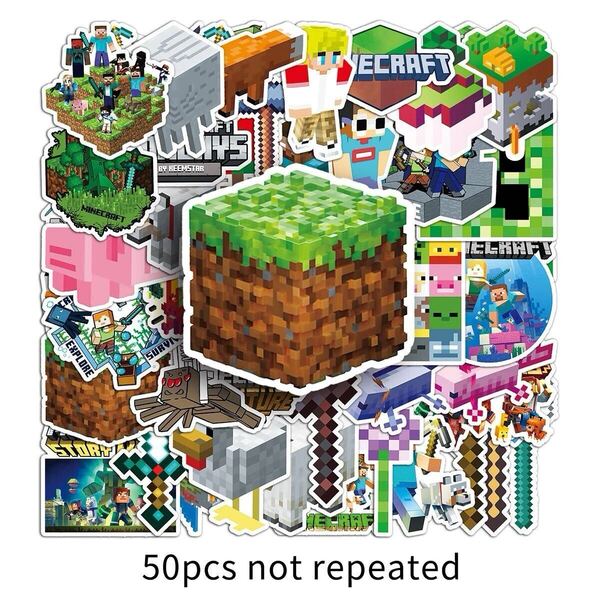 ★新品★50枚セット マイクラ シール マインクラフト ゲーム ステッカー