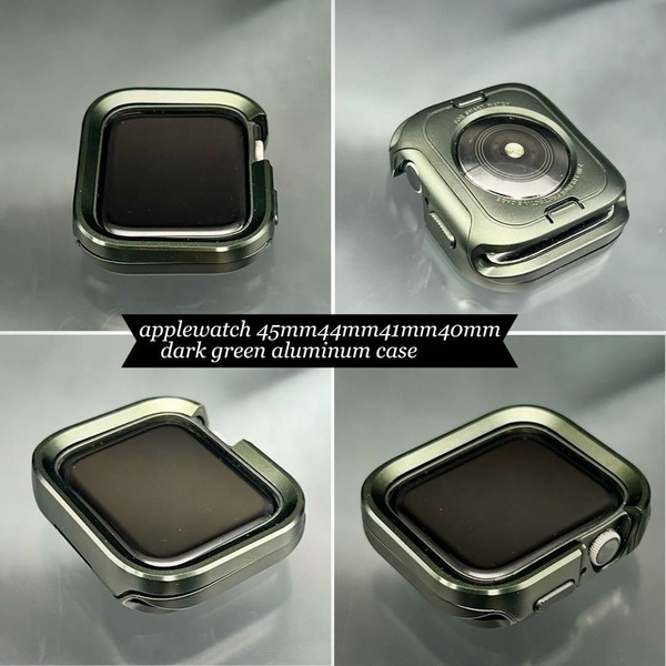 アーミーグリーン アップルウォッチ アルミニウム ケース アップルウォッチ 46mm 49mm 45mm 44mm 41mm 40mm ウルトラ