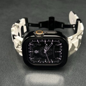 アップルウォッチ アルミニウム ケース ラバーベルト applewatch 46mm 49mm 45mm 44mm 41mm 40mm