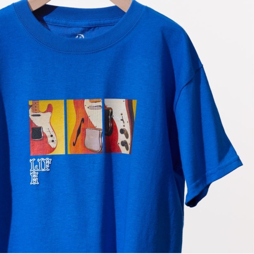 小沢健二 Tシャツ LIFEギターT ブルー（エッセイ：いちょう並木