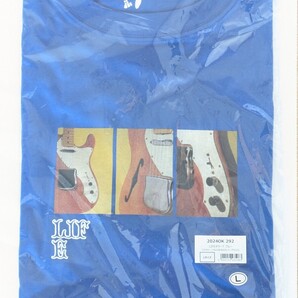 小沢健二 Tシャツ LIFEギターT ブルー(エッセイ:いちょう並木のセレナーデのソロ)Lサイズ