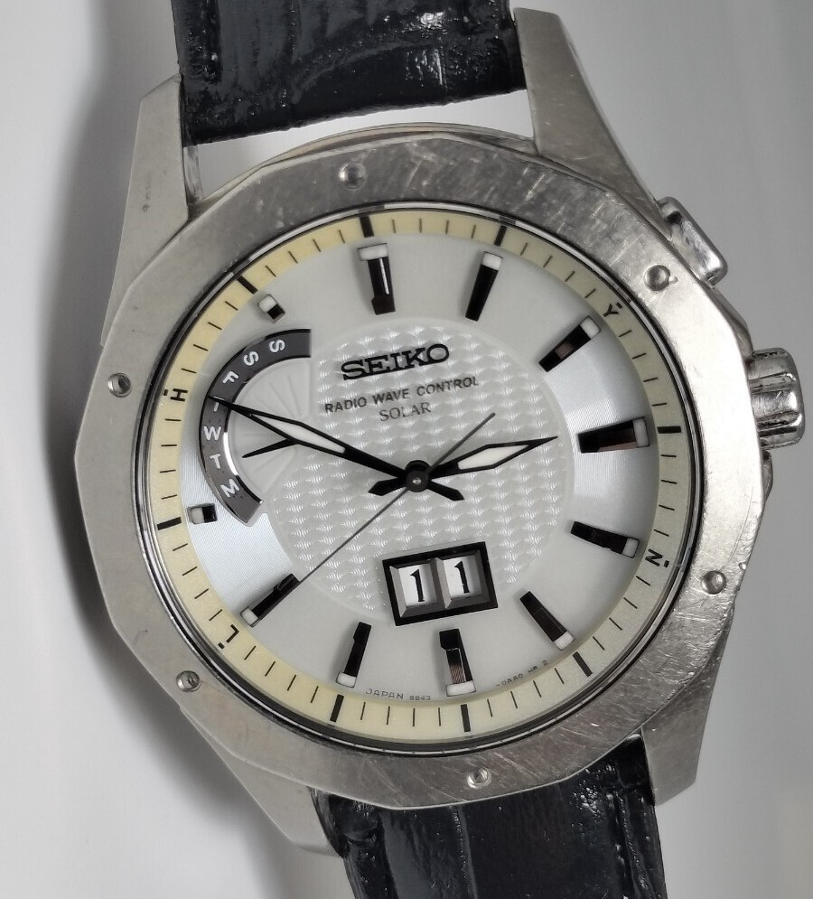電波ソーラー 美品】SEIKO セイコー ドルチェ チタン 7B22-0AR0