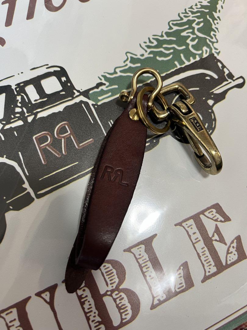 未使用 RRL 稀有 ブラウンレザーベルトループキーホルダー