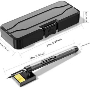 1セット 携帯用 USB 充電 はんだごてガン(グレー色)