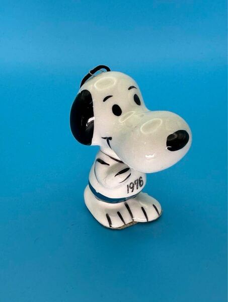 ☆スヌーピー Determined 陶器オーナメント1975年スポーツシリーズ・1976ランニングシャツ PEANUTS SNOOPY☆