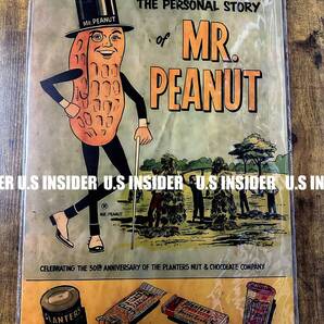 デカい!! 大型60cm ミスターピーナッツ / 復刻レトロデザイン 新品・送料無料 メタル看板