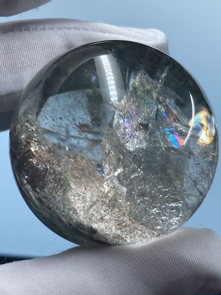 【トップクラス 貫入する水晶が大きい】貫入水晶 ファントム クオーツ 約45mm 132g 0311