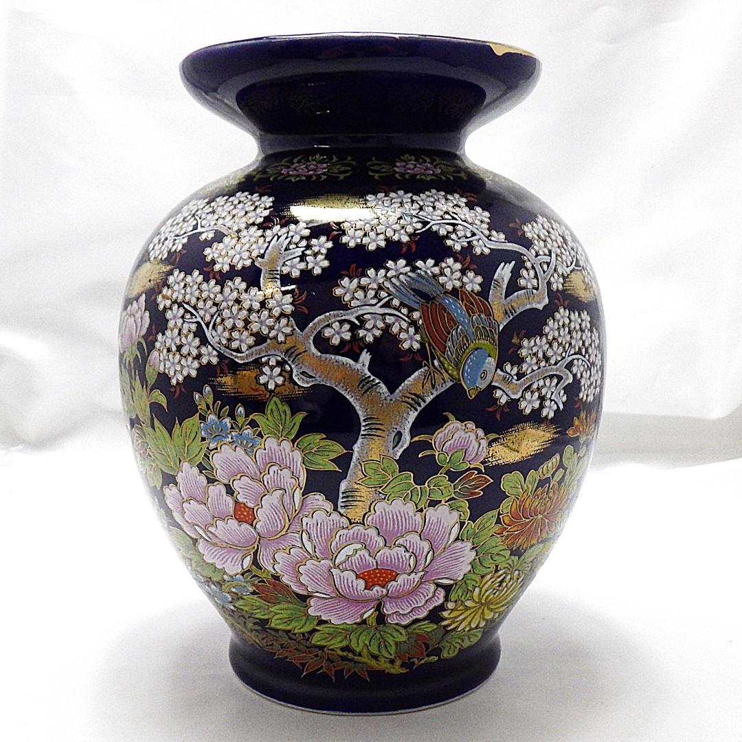 九谷陶彩 牡丹花と鳥の装飾 陶器の花瓶 九谷陶彩 牡丹花と鳥の装飾 陶器の花瓶 2025年最新】Yahoo!