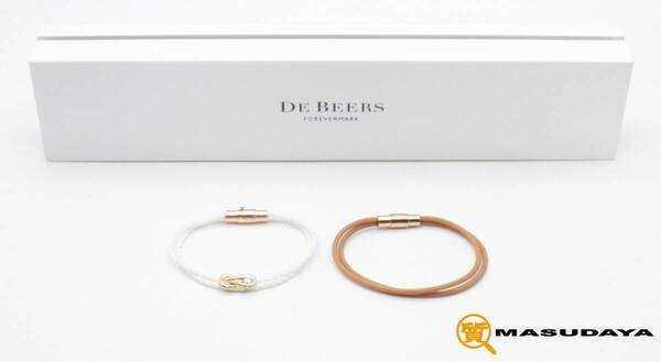 ◆◇【美品】DE BEERS デビアス フォーエバーマーク エンコルディア コード ブレスレット K18PG◇◆