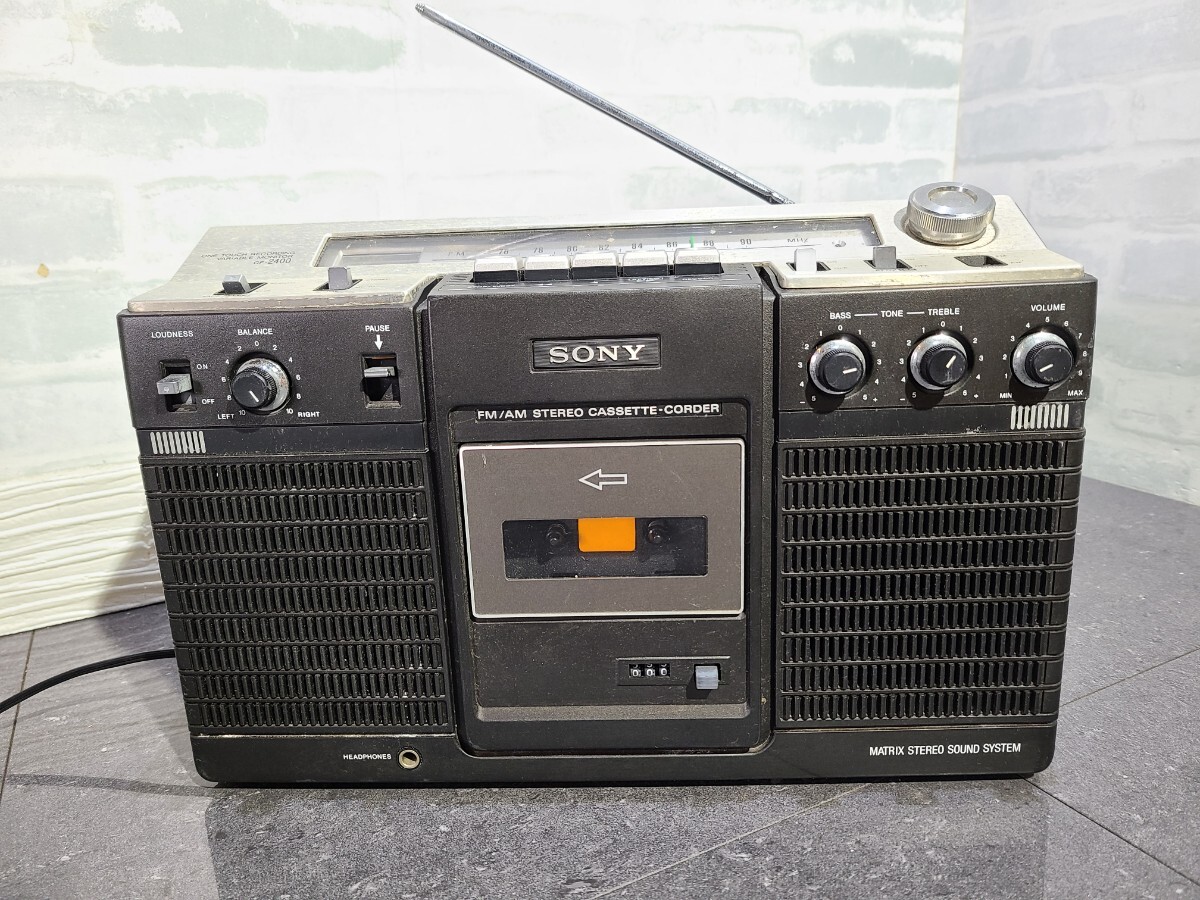 希少‼️美品‼️❇️SONY ラジカセ CF-2400⭐ AM/FMラジオ搭載 Yahoo!オークション -「sony cf-2400」の落札相場・落札価格