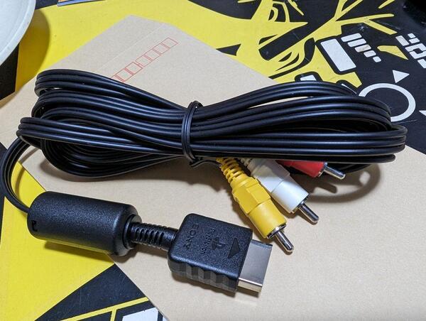 新品 SONY純正 PS PS2 PS3本体用 AVケーブル コンポジット