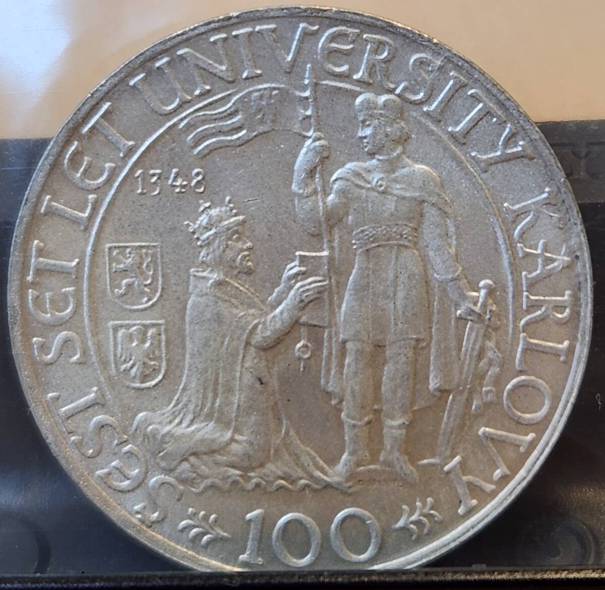 チェコスロバキア 1954年 10コルナ プルーフ大型銀貨 スロバキア
